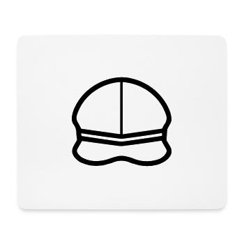 Casque policier - Tapis de souris (format paysage) - blanc - Devant