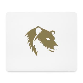 Silhouette d’ours d’une tête d’ours polaire - Tapis de souris (format paysage) - blanc - Devant