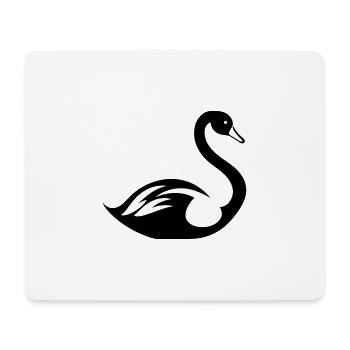 Cygne - Tapis de souris (format paysage) - blanc - Devant