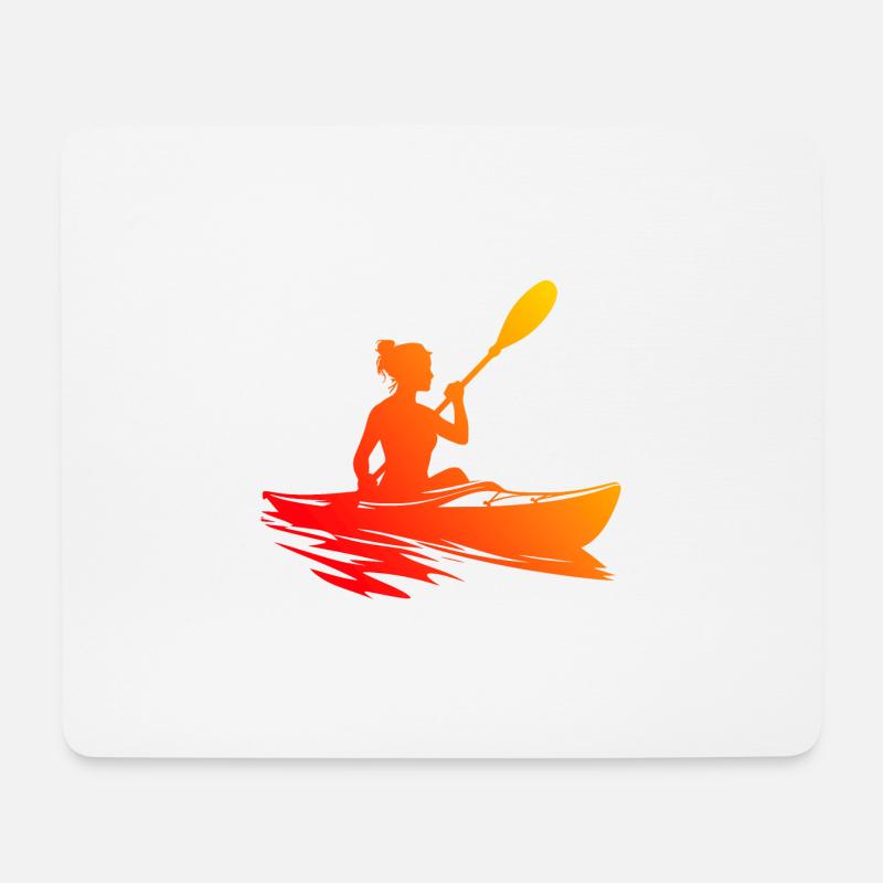 Damen Kanu Kayak Kajak Herren Kajakfahren - Mousepad (Querformat) - Weiß
