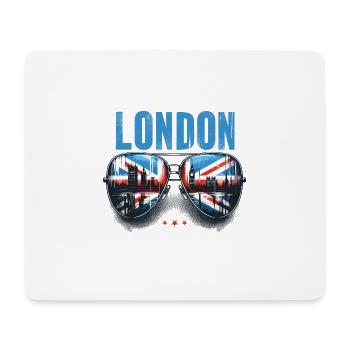 London Sunglasses - Mousepad (Querformat) - Weiß - Vorne
