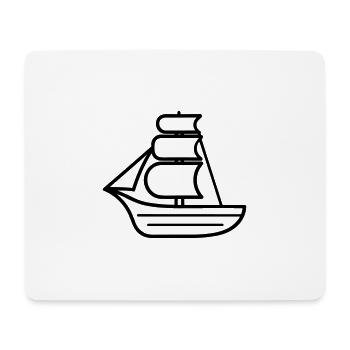 pirate ship - Mouse Pad (horizontal) - white - Front