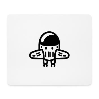 fliegende Untertasse - Mousepad (Querformat) - Weiß - Vorne