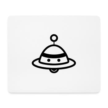 fliegende Untertasse - Mousepad (Querformat) - Weiß - Vorne