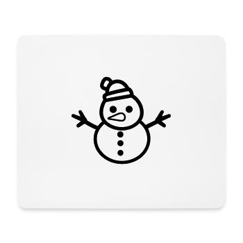 Bonhomme de neige - Tapis de souris (format paysage) - blanc - Devant