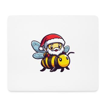 Abeille Père Noël Dessin animé - Tapis de souris (format paysage) - blanc - Devant