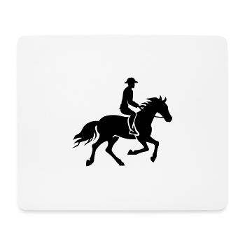 Reiter Pferd Reiter - Mousepad (Querformat) - Weiß - Vorne