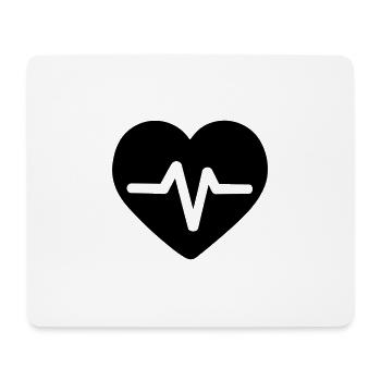 heartbeat - Mouse Pad (horizontal) - white - Front