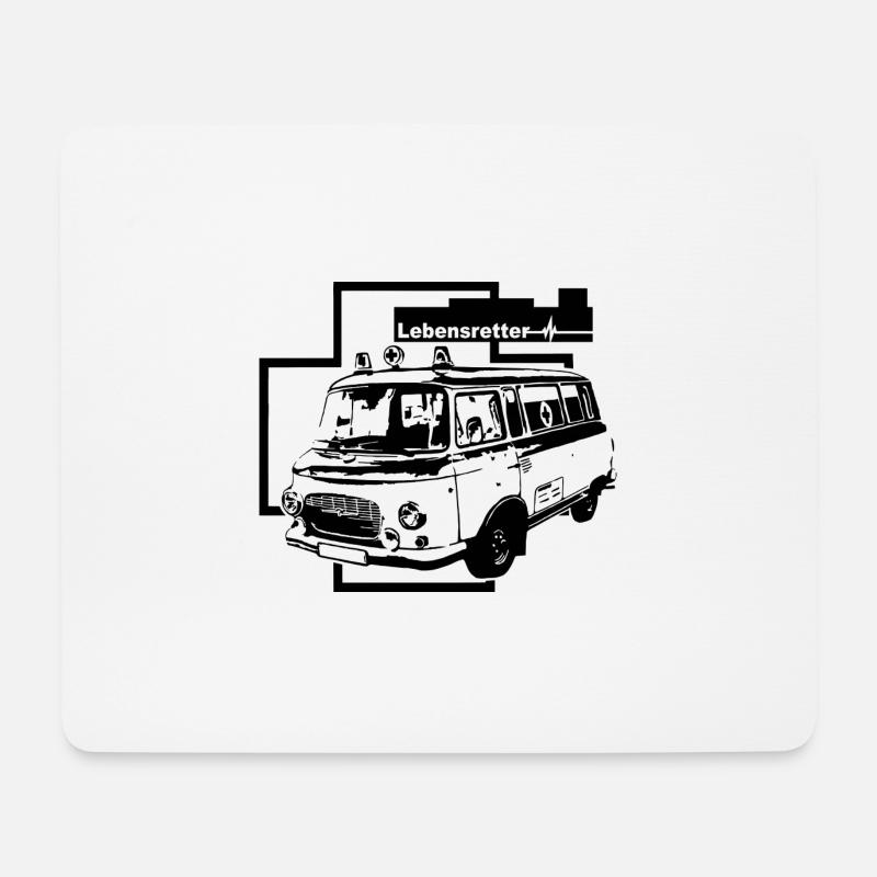 Barkas B1000 Krankenwagen - Mousepad (Querformat) - Weiß