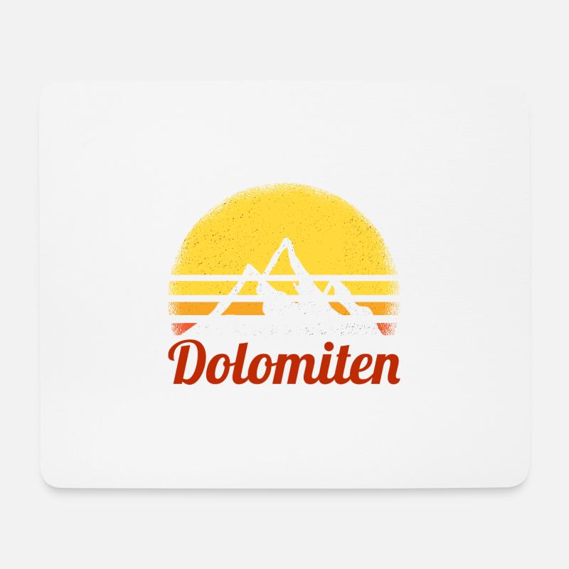 Dolomiten Wandern Geschenk Alpen Wanderer Tirol - Mousepad (Querformat) - Weiß