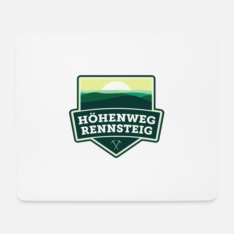 Höhenweg Rennsteig - Mousepad (Querformat) - Weiß