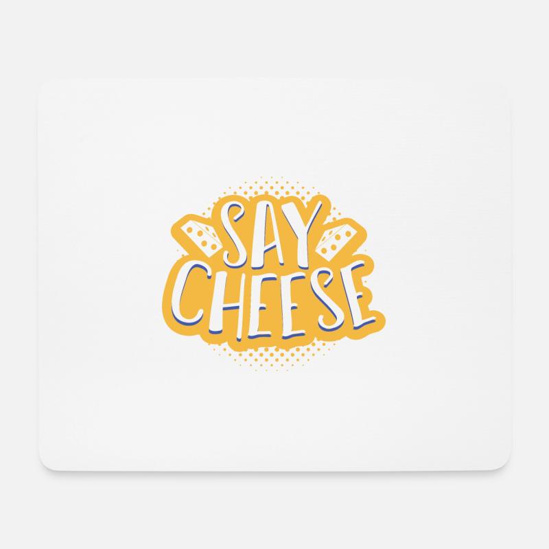 Käse - Mousepad (Querformat) - Weiß
