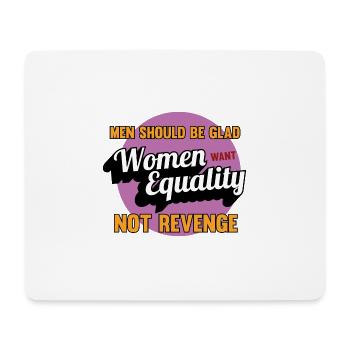Frauen Gleichberchtigung Design und Feminist - Mousepad (Querformat) - Weiß - Vorne