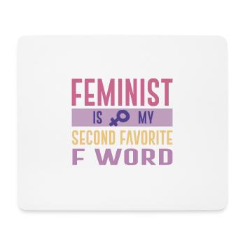 Frauen Gleichberchtigung Design und Feminist - Mousepad (Querformat) - Weiß - Vorne