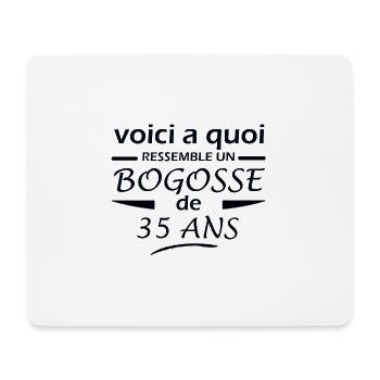 BOGOSSE DE 35 ANS - Tapis de souris (format paysage) - blanc - Devant
