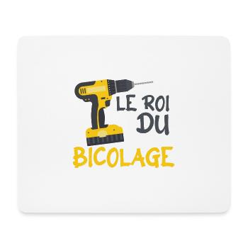 Le Roi Du Bricolage C'est Papy Bricoleur - Tapis de souris (format paysage) - blanc - Devant