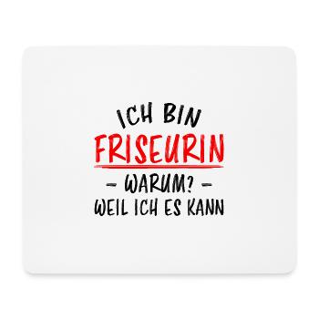 Friseurin Beruf Friseur Lustiger Spruch Geschenk - Mousepad (Querformat) - Weiß - Vorne