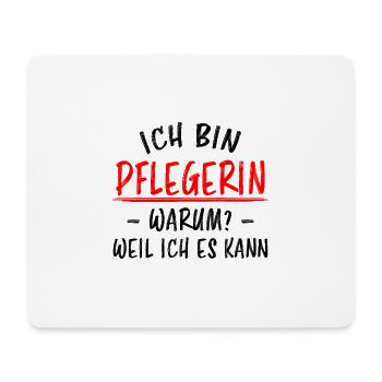 Pflegerin Lustiger Spruch Pflegekraft Job Geschenk - Mousepad (Querformat) - Weiß - Vorne