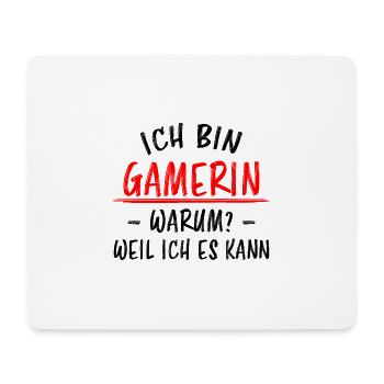 Gamerin Videospiel Gamepad Lustige Spruch Geschenk - Mousepad (Querformat) - Weiß - Vorne
