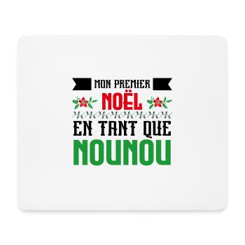 Mon Premier Noel tant que nounou - Tapis de souris (format paysage) - blanc - Devant