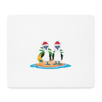 Galapagos Inseln Blaufußtölpel Weihnachten - Mousepad (Querformat) - Weiß - Vorne