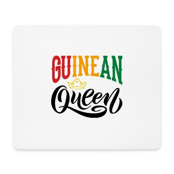 Reine de Guinée Guinée Drapeau de Guinée - Tapis de souris (format paysage) - blanc - Devant