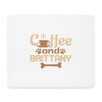 café et amoureux des animaux de compagnie bretons - Tapis de souris (format paysage) - blanc - Devant