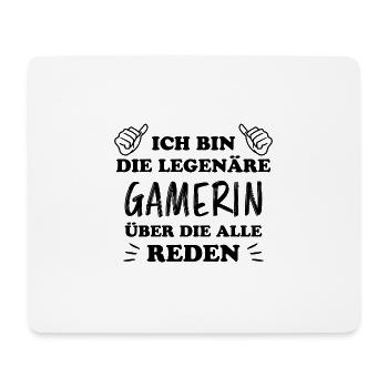 Gamerin Videospiel Gamepad Spruch Gamer Geschenk - Mousepad (Querformat) - Weiß - Vorne