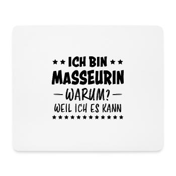 Masseurin Spruch Beruf Massage Masseurin Geschenk - Mousepad (Querformat) - Weiß - Vorne