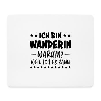 Wanderin Lustiger Spruch Outdoor Wanderer Geschenk - Mousepad (Querformat) - Weiß - Vorne