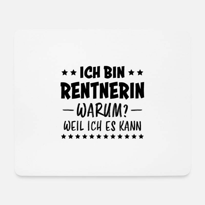 Rentnerin Spruch Ruhestand Oma Rentnerin Geschenk - Mousepad (Querformat) - Weiß