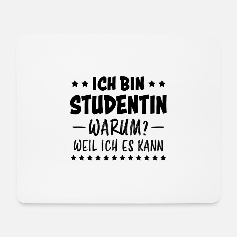 Studentin Spruch Universität Studentin Geschenk - Mousepad (Querformat) - Weiß