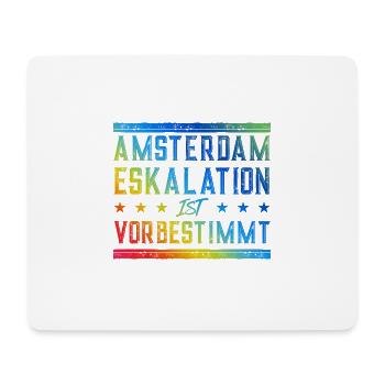 Amsterdam Eskalation - Mousepad (Querformat) - Weiß - Vorne
