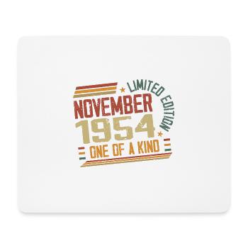 Awesome Since November 1954 Birthday Gift - Mouse Pad (horizontal) - white - Front
