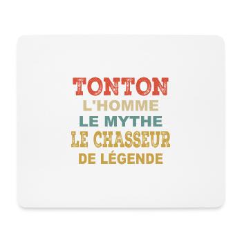 Tonton Le Chasseur De Légende Cadeau Chasse Humour - Tapis de souris (format paysage) - blanc - Devant