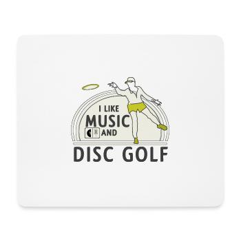Musik - Disc Golf - Mousepad (Querformat) - Weiß - Vorne