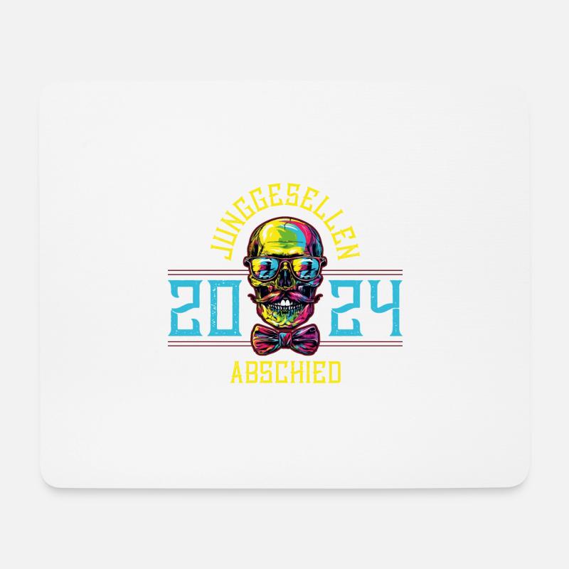 Junggesellenabschied 2024 Jga Totenkopf - Mousepad (Querformat) - Weiß