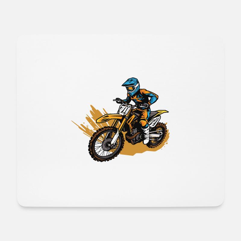 Motocross Sport - Mousepad (Querformat) - Weiß