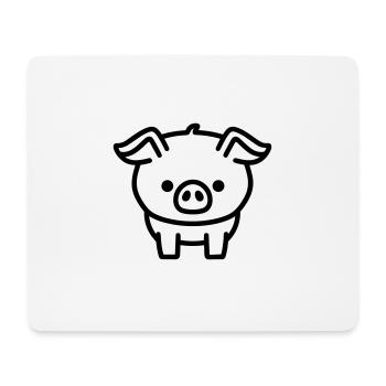 cochon - Tapis de souris (format paysage) - blanc - Devant