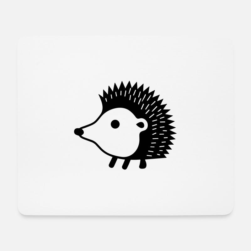 Hérisson - Tapis de souris (format paysage) - blanc