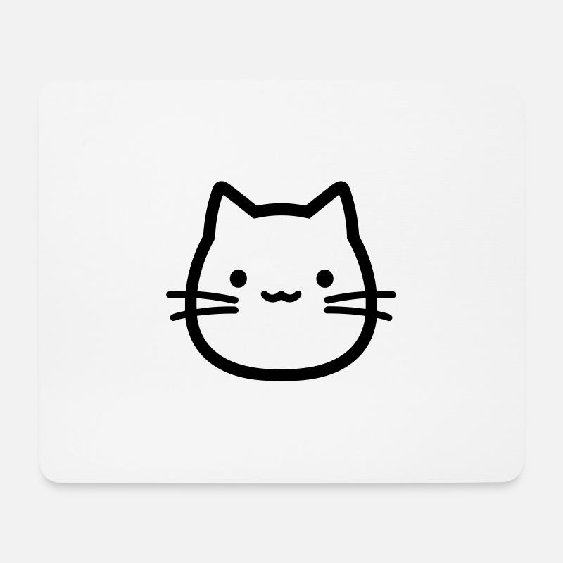 Katze - Mousepad (Querformat) - Weiß