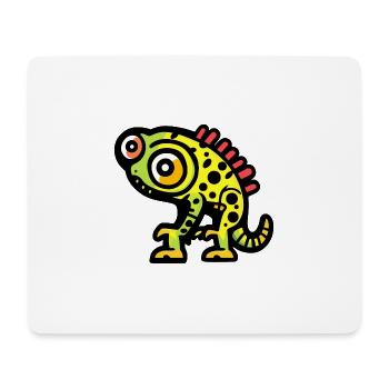 Caméléon Halloween Bande dessinée drôle - Tapis de souris (format paysage) - blanc - Devant