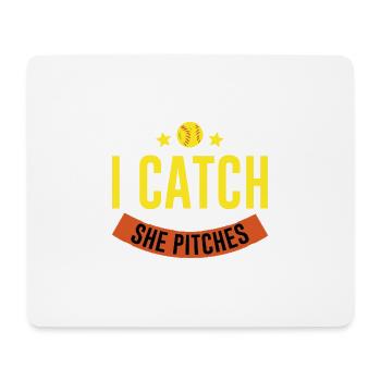 I Catch She Pitches 4 - Mousepad (Querformat) - Weiß - Vorne