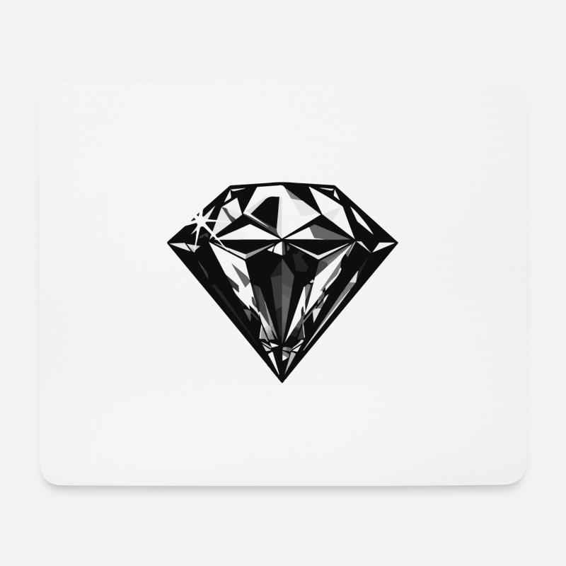 Diamant Juwel Symbol - Mousepad (Querformat) - Weiß