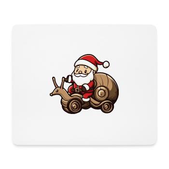 Escargot Père Noël Dessin animé - Tapis de souris (format paysage) - blanc - Devant