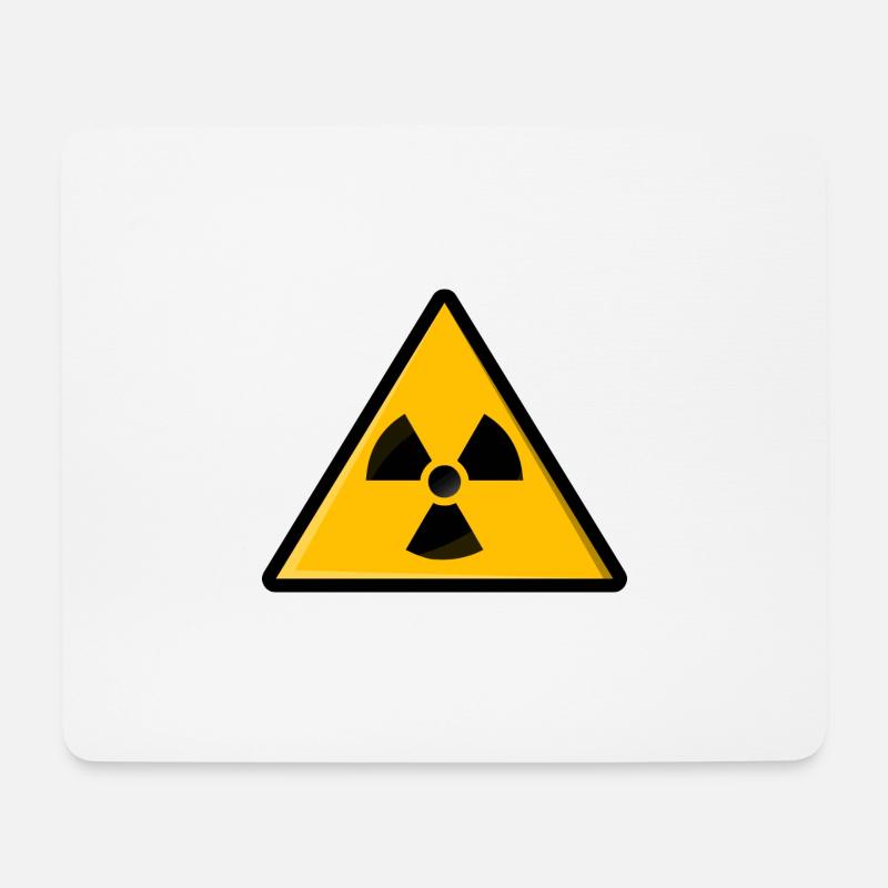Strahlenwarnzeichen Radioaktiv Atom Zeichen - Mousepad (Querformat) - Weiß