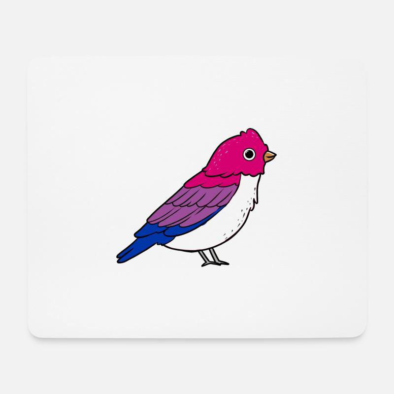 Bisexueller Vogel Bisexual Pride - Mousepad (Querformat) - Weiß
