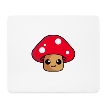 Bande dessinée champignon - Tapis de souris (format paysage) - blanc - Devant