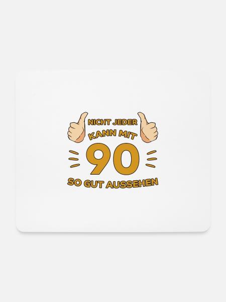 90. Geburtstag Geschenk 90 Jahre Fun Jahrgang - Mousepad (Querformat) - Weiß