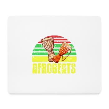 Rétro Vintage Afrobeats Djembe Design T-Shirt - Tapis de souris (format paysage) - blanc - Devant